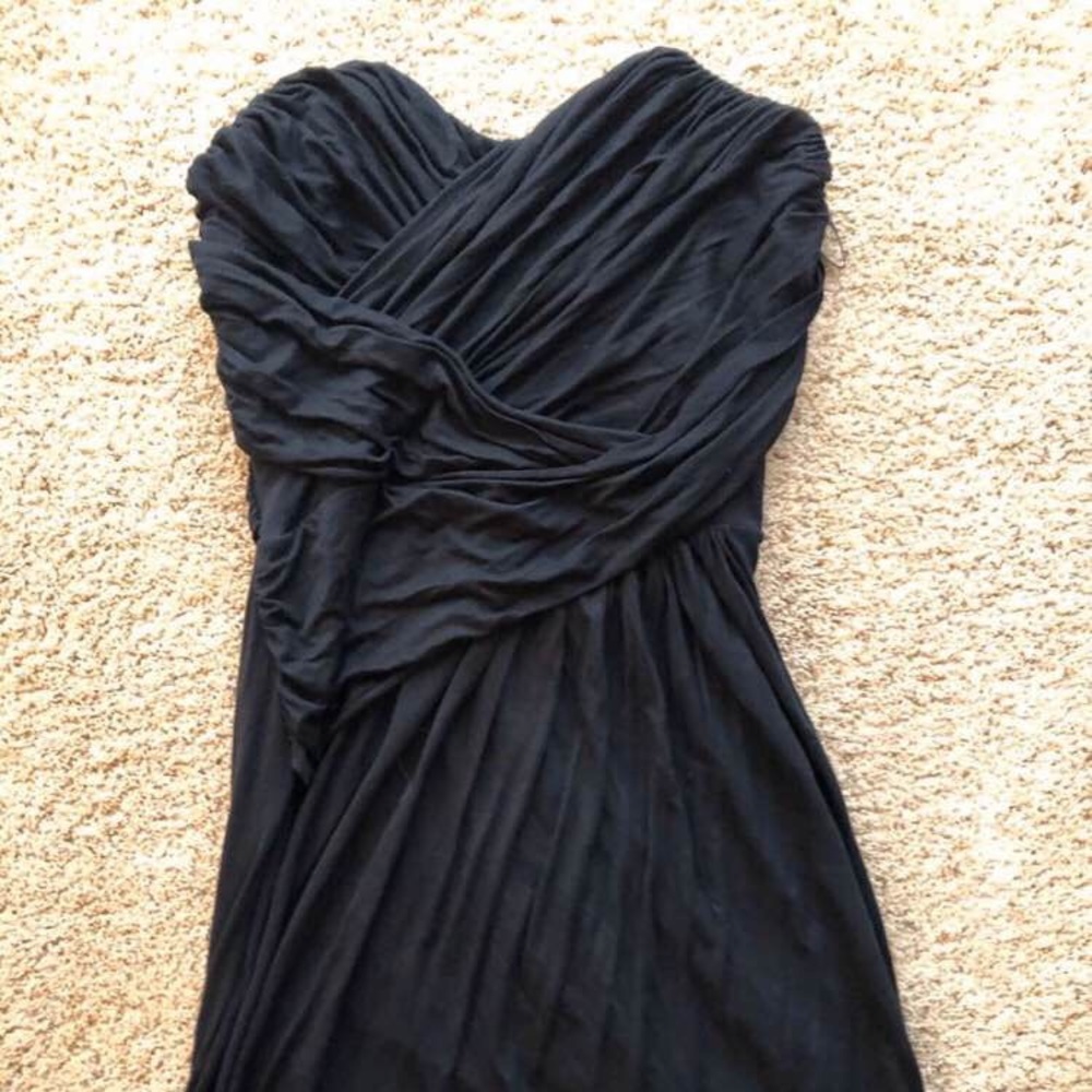 Black strapless express dress